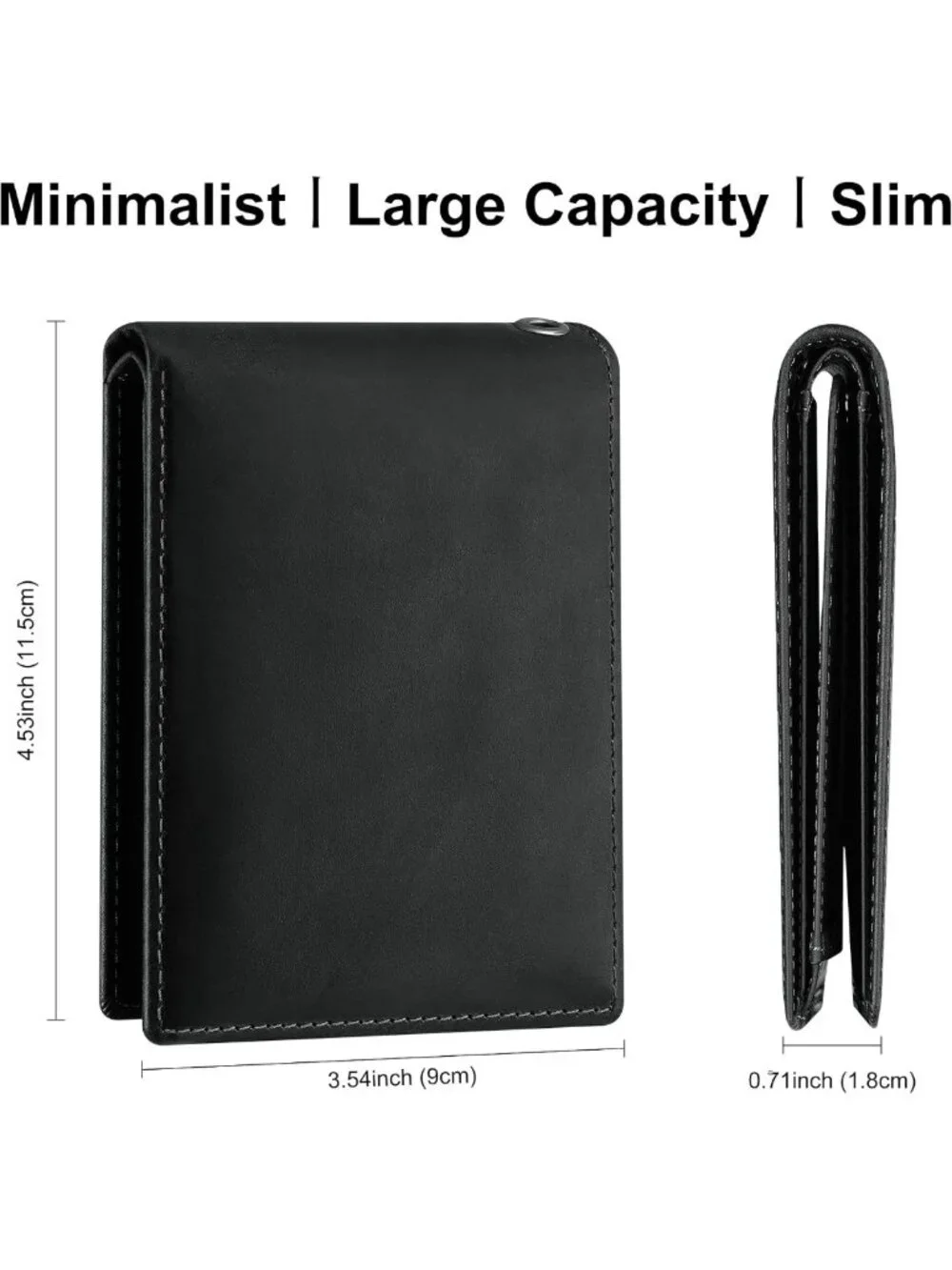 Stylish Genuine Leather RFID Wallet with Anti-Theft Chain | Biker Card Holder